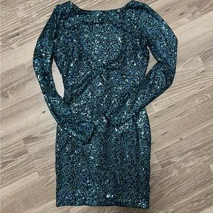 Dress The Population long sleeve sequin mini dress